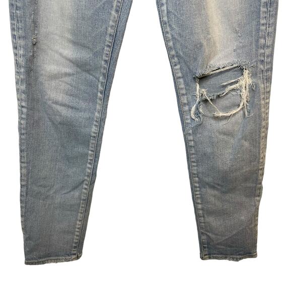 Moussy Vintage Vivian Skinny Jean Distressed In Light Wash Cropped Japan Size 25 - Picture 8 of 16
